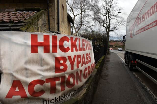 Villagers want a bypass to be built to reduce congestion through Hickleton.