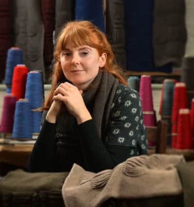 Knitwear designer Kitty Pennybacker pictured in her studio in York.
14 February 2019.  Picture Bruce Rollinson