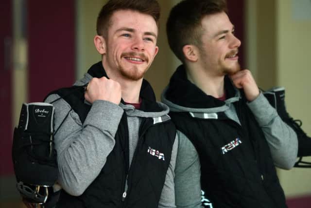 Reflecting on his chances: World Figure Skating Championship qualifier PJ Hallam at iceSheffield. Picture: Jonathan Gawthorpe
