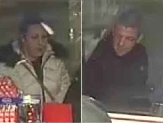 Police have released these CCTV images of two people they want to speak to in connection with the burglary of a 93-year-old man in Bailiff Bridge. Photo credit: West Yorkshire Police