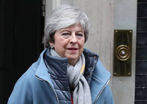 Theresa May as she left Downing Street for yesterday's Parliamentary statements and debates on Brexit.