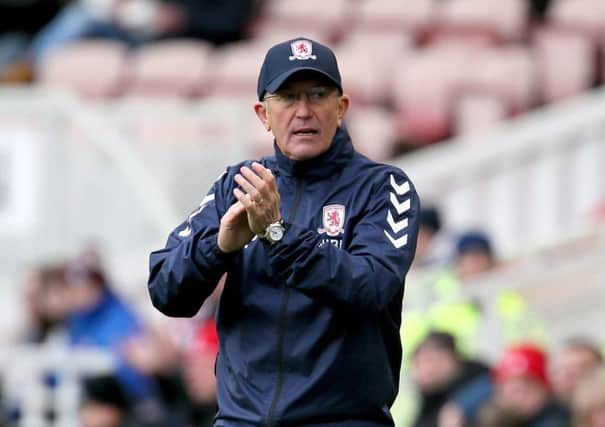 Middlesbrough manager Tony Pulis has seen his side win just once on home soil this calendar year (Picture: Richard Sellers/PA Wire).