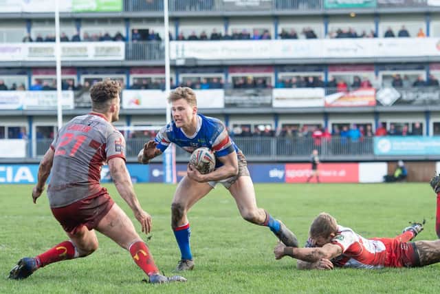 Wakefield Trinity captain Jacob Miller in action during Sunday's loss against Hull KR. (SWPix)