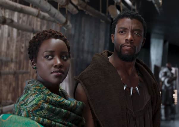 Pictured: Lupita Nyong'o as Nakia, Chadwick Boseman as T'Challa/Black Panther and Letitia Wright as Shuri. Picture credit should read: PA Photo/Walt Disney Pictures/Marvel Studios/Matt Kennedy.