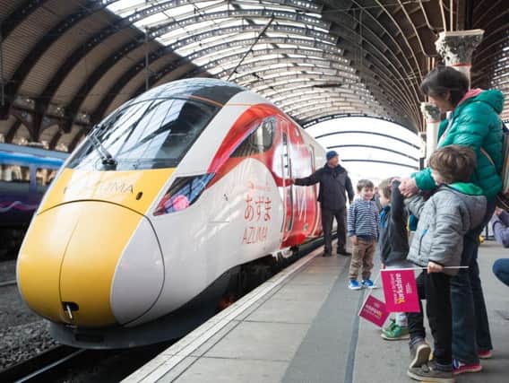 The new Azuma trains will arrive in Leeds in May after a five month delay.