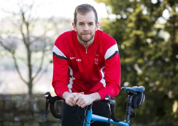 Daniel Sykes, who is raising money for The British Heart Foundation by completing 12 gruelling challenges.