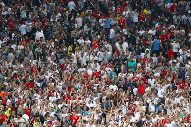 England fans at last year's World Cup in Russia.