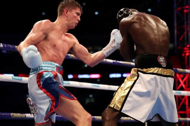 Luke Campbell (left) and Yvan Mendy at Wembley Stadium, London. (Picture: Nick Potts/PA Wire)