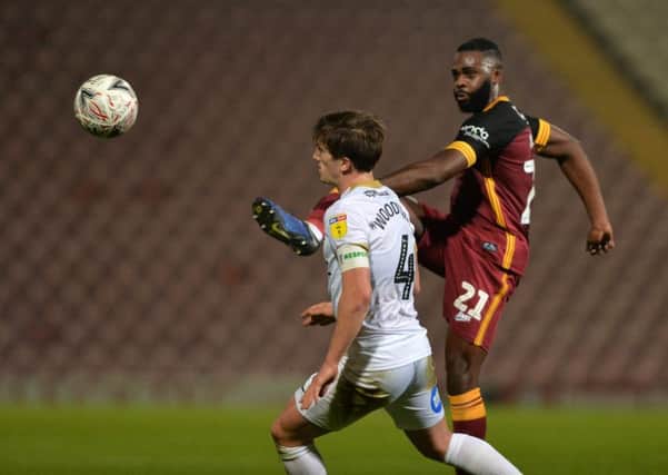 Hope Akpan: Bantams captain suffered relegations in each of the last two seasons. (Picture: Bruce Rollinson)