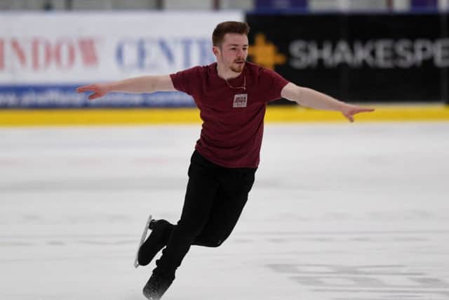 ON ICE: World Figure Skating Championship qualifier PJ Hallam, pictured at iceSheffield.
 Picture: Jonathan Gawthorpe