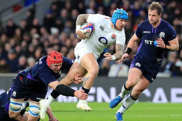 England's Jack Nowell looks to break free against Scotland. (Gareth Fuller/PA Wire)