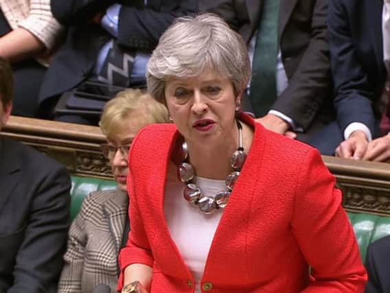 Prime Minister Theresa May in the House of Commons.