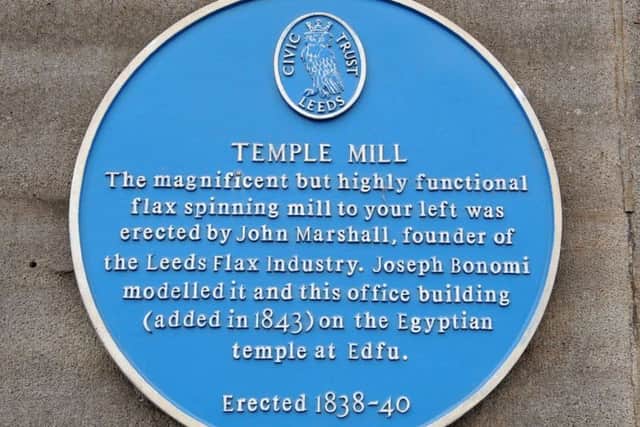 15 april 2009.
Inside Temple Works, Holbeck, Leeds.
Blue plaque.