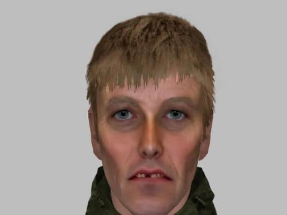 Humberside Police have released an e-fit of a man suspected of attempted child abduction in Hull. Photo credit: Humberside Police