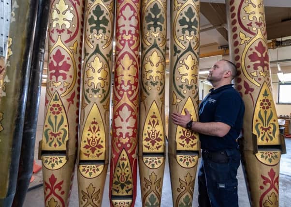 Harrison and Harrison Organ Builders workshop, based in County Durham, are restoring over 5,403 pipes, 102 decorative case pipes which date from the 1830s from York Minster organ.