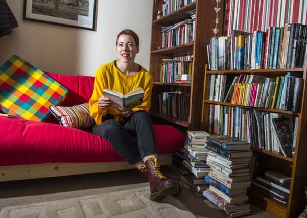 Poet Helen Mort relaxing at home in Chesterfield