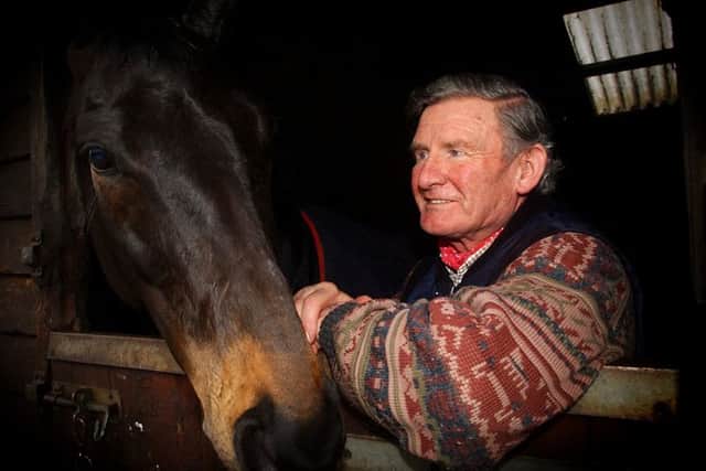 Retired trainer Peter Beaumont with Hussard Collonges.