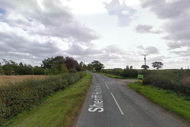 The collision happened on Sheriff Hutton road.