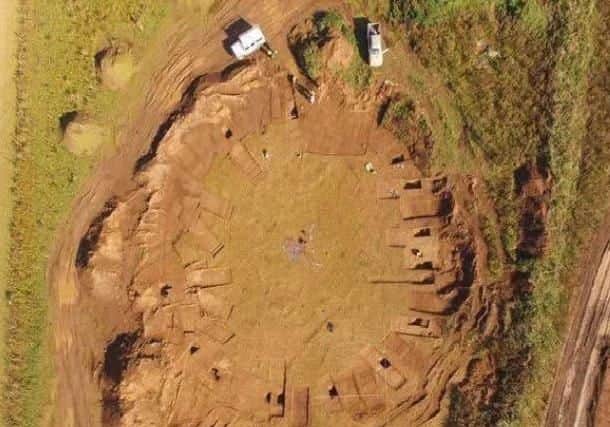 Excavations on the Neolithic site at Little Catwick which uncovered a "Woodhenge"