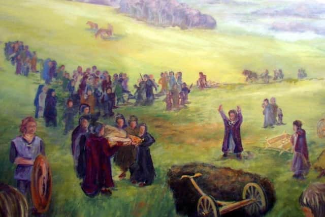 Artist's impression of Iron Age chariot burial