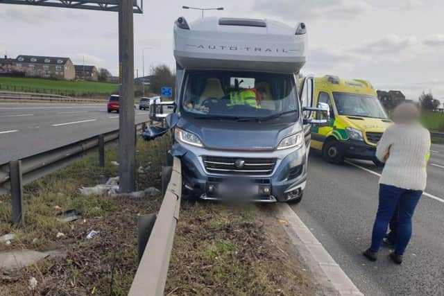 The crash on the M62. Photo: WYP_Trafficdave/Twitter