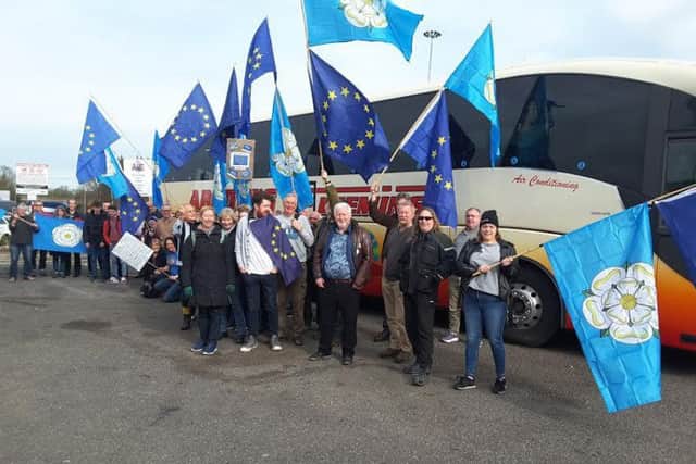 North Yorkshire protesters arrived on one of 19 coaches from Yorkshire