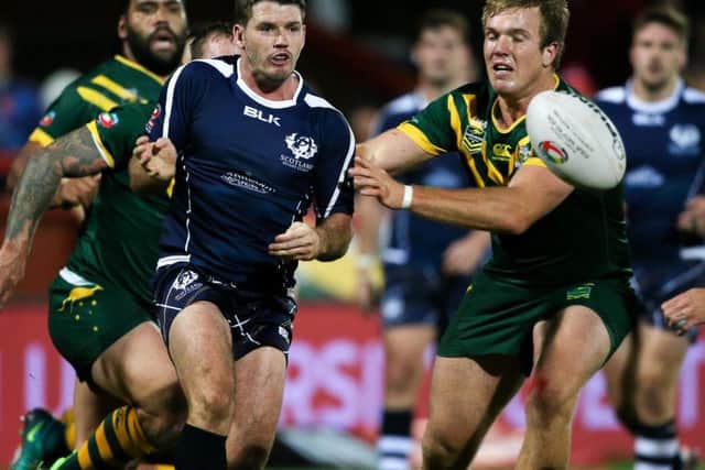 Lachlan Coote in action for Scotland against Australia at Hull KR during the 2016 Four Nations. (SWPix)