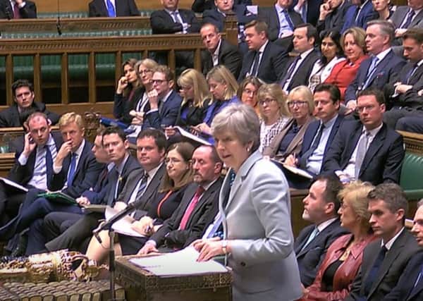 Theresa May has said she will not yet call another vote on her Brexit deal. Pic: PA.