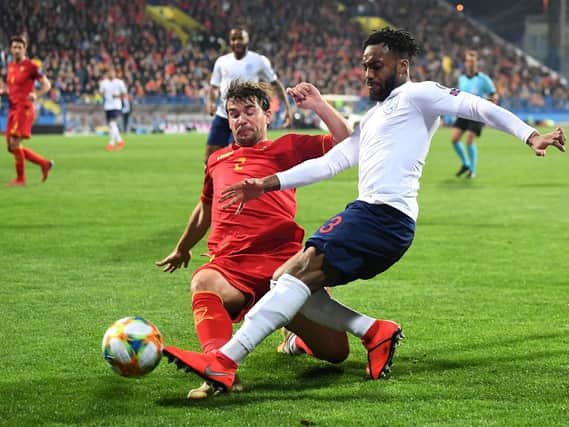 Danny Rose in action against Montenegro. (Photo by Michael Regan/Getty Images)