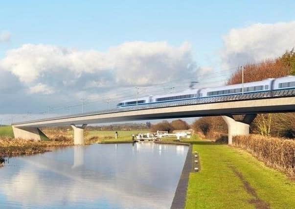 An artist's impression of how HS2 could look