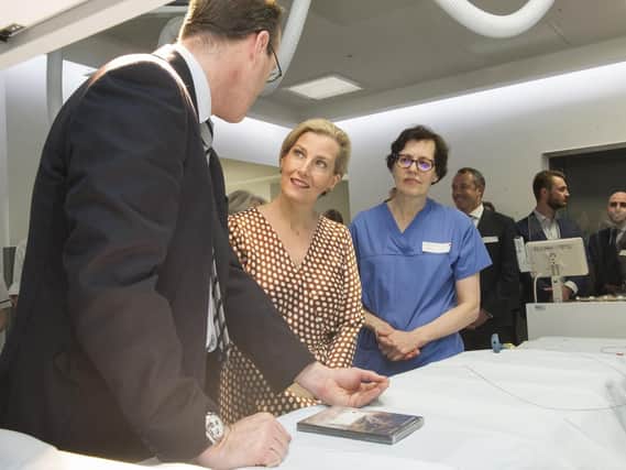 Her Royal Highness, Sophie, Countess of Wessex at Leeds Children's Hospital.