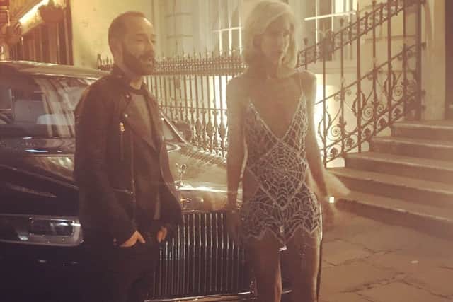 Scott Henshall outside York Mansion House last night with Lady Victoria Hervey wearing his £5m dress. More images will be added as updates to this story.