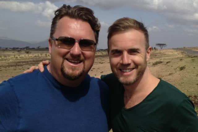 Eliot and best friend Gary Barlow who will be headlining the bill at his 50th birthday bash
