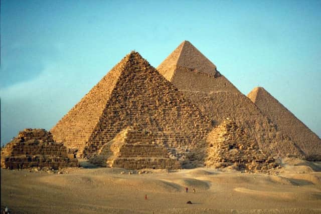 Pyramids of Giza, near Cairo.  PA Photo/Egyption State Tourist Office