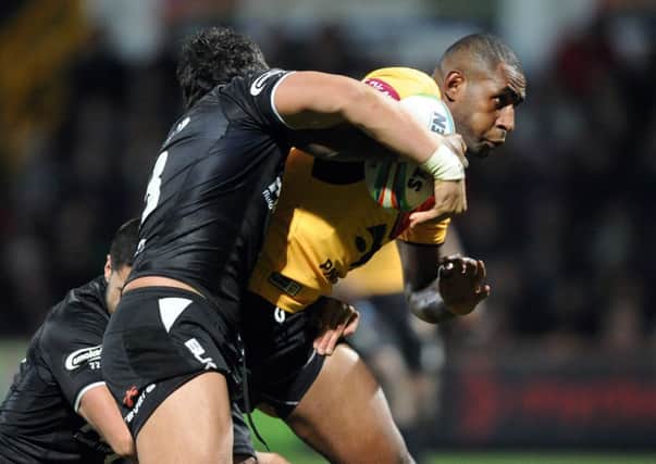 Wellington Albert in action  for Papua New Guinea in the 2013 World Cup at Headingley. Picture Picture Steve Riding.