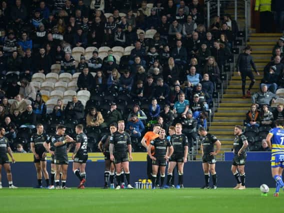 Hull FC looked shell-shocked against Warrington (PIC: Bruce Rollinson)