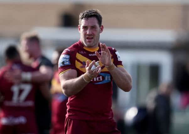 Huddersfield Giants Joe Wardle applauds the fans after their win during the Betfred Super League match at Trailfinders Sports Club, London. (Picture: Bradley Collyer/PA Wire)