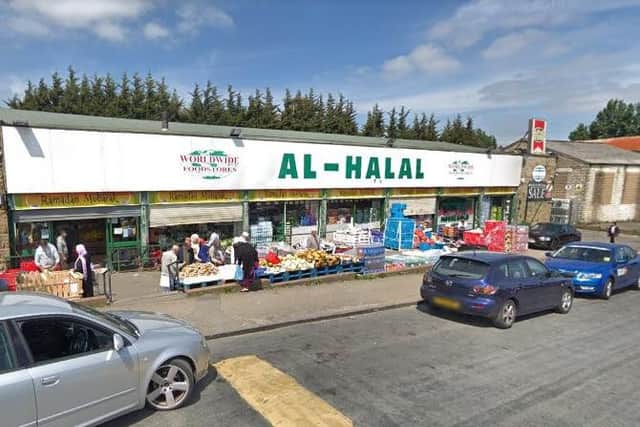 The Al-Halal supermarket on Woodhead Road, Bradford