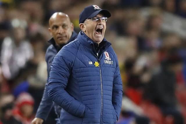 Middlesbrough manager Tony Pulis. Picture: Martin Rickett/PA