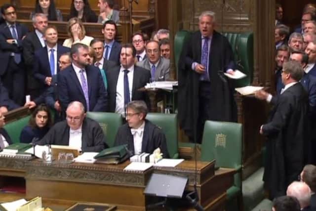 The confused scene in the House of Commons when Speaker John Bercow had to use his casting vote over Brexit.