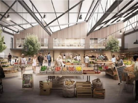 An artist's impression of the new artisan food hall