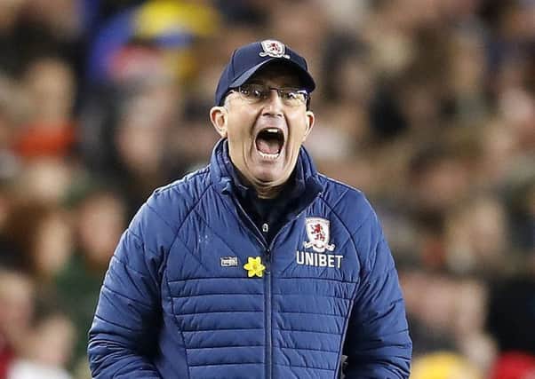 Middlesbrough manager Tony Pulis (Picture: Martin Rickett/PA Wire).
