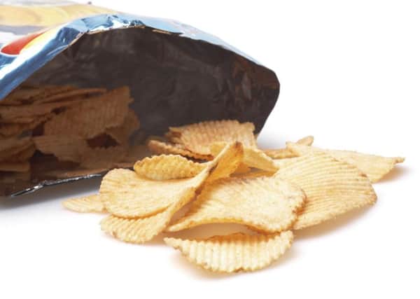How can packaging of crisps be reduced?