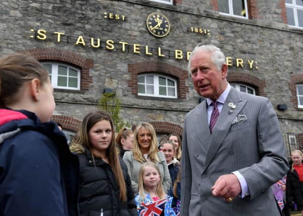 The Prince of Wales during a visit to Cornwall last week to support the pub inudstry.