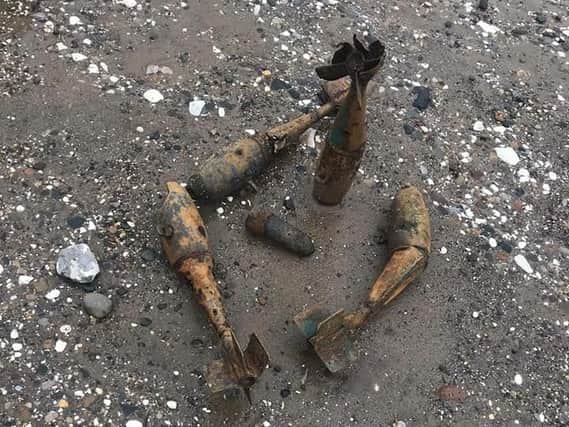 Ordnance found on the Humber coast (Picture: HM Coasguard Hornsea).
