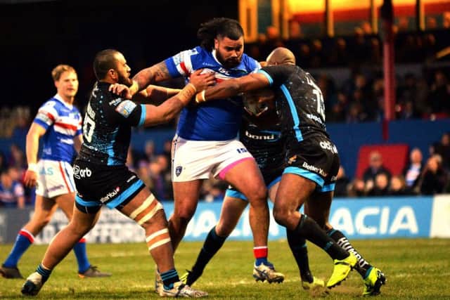 Dave Fifita: The prop has already scored five tries in eight games for Wakefield Trinity. (Picture: Bruce Rollinson)