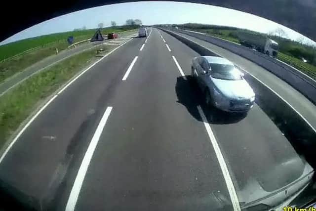 The Audi driver headed the WRONG way down the M1 motorway
