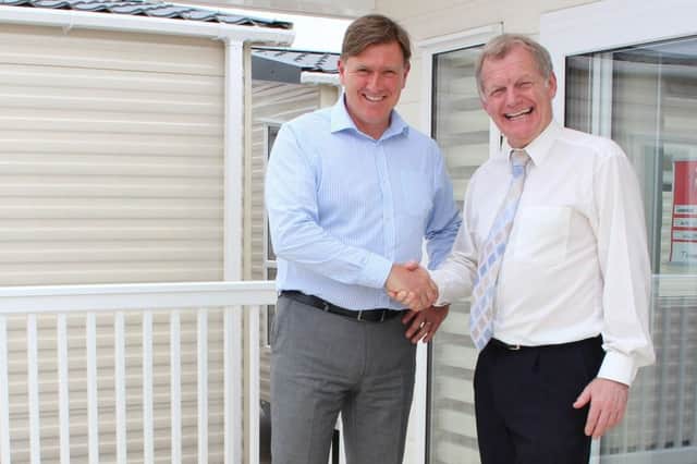 (L-R) Gary Corlyon, newly appointed managing director of Victory Leisure Homes, and; Peter Nevitt, chief executive of Victory Leisure Homes.