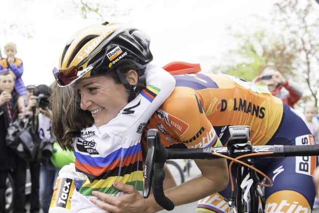 Lizzie Deignan with her neice after winning the 2017 Asda Tour de Yorkshire's Women's Race (Picture: SWPix.com)