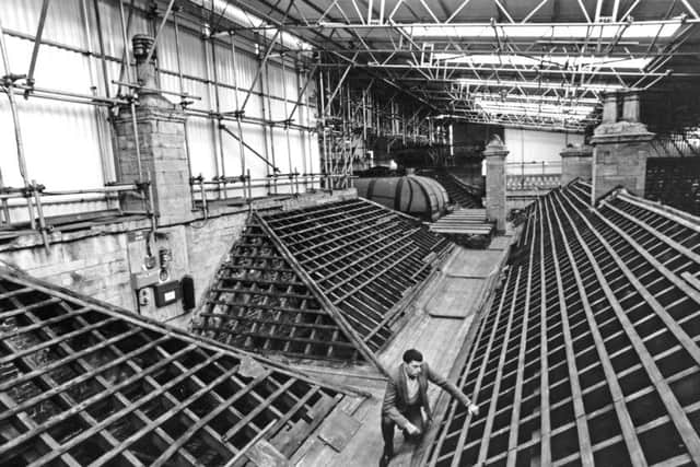 Brodsworth Hall roof work, 1992.